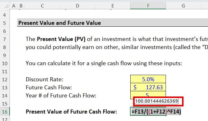 Present Value Example Present Value Example