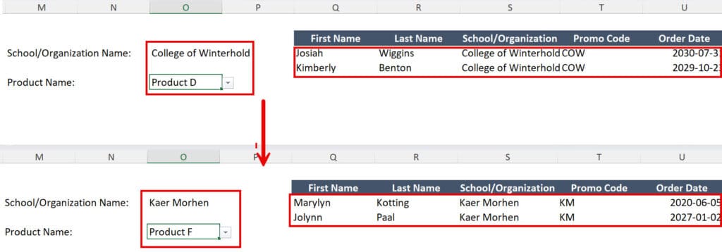 FILTER Updating the Range Dynamically FILTER Updating the Range Dynamically