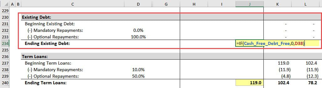 Existing Debt in a Leveraged Buyout