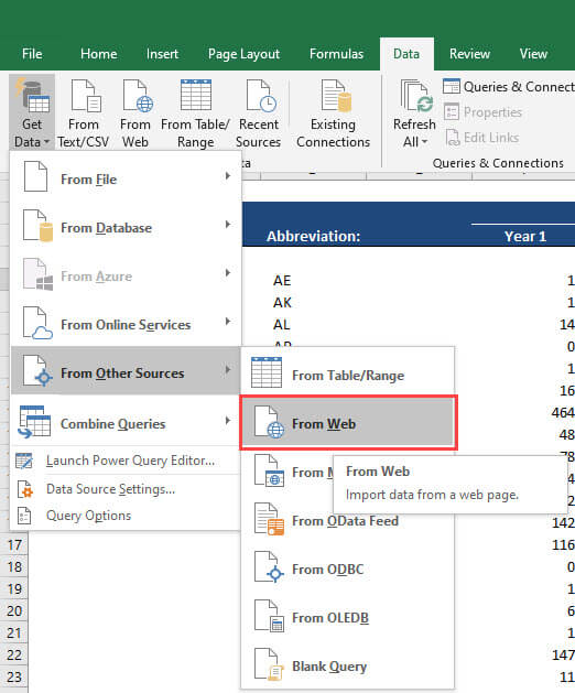 Excel Power Query - Step 1