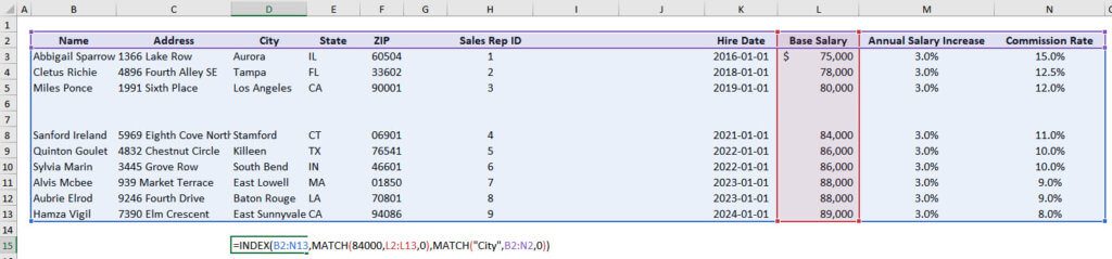 INDEX and MATCH Flexibility Over Ranges INDEX and MATCH Flexibility Over Ranges