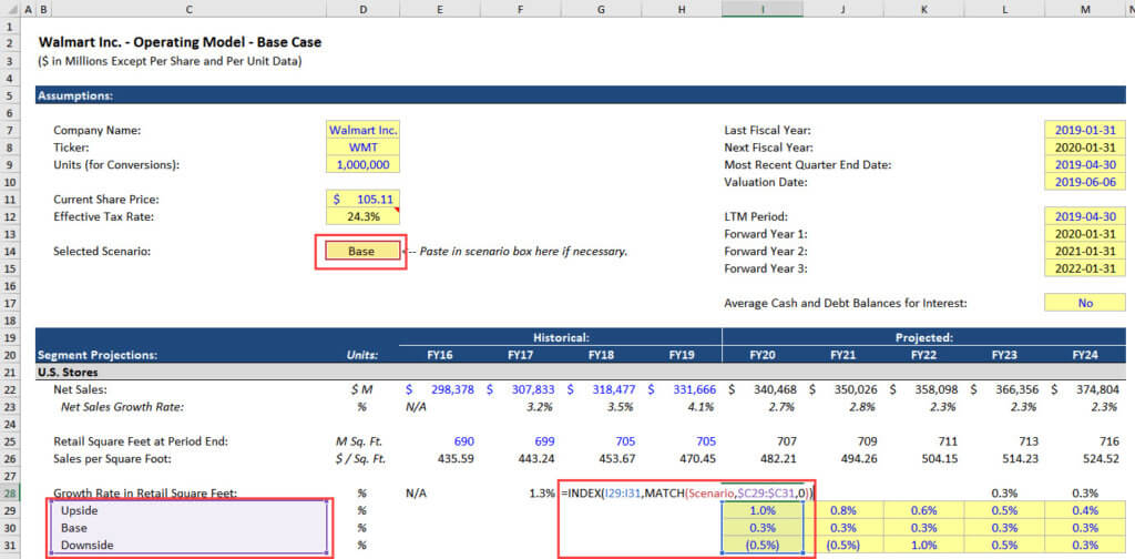 Index Match Function Excel - Scenarios in a Financial Model Index Match Function Excel - Scenarios in a Financial Model