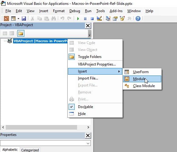 Macros in PowerPoint - Adding a Module and Subroutine Macros in PowerPoint - Adding a Module and Subroutine
