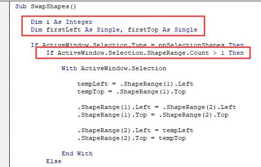 PowerPoint VBA - Checking to Ensure That More Than 1 Shape is Selected PowerPoint VBA - Checking to Ensure That More Than 1 Shape is Selected