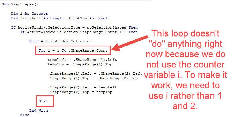 PowerPoint VBA - For/Next Loop for Selected Shapes PowerPoint VBA - For/Next Loop for Selected Shapes