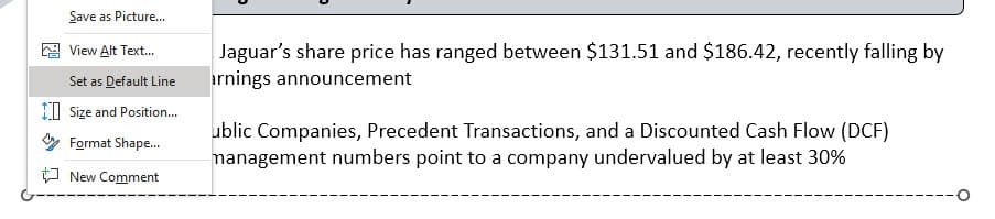 Default Lines in PowerPoint Default Lines in PowerPoint
