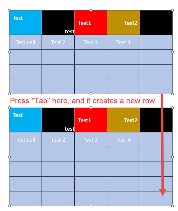 Tab Key Shortcut for Tables in PowerPoint Tab Key Shortcut for Tables in PowerPoint