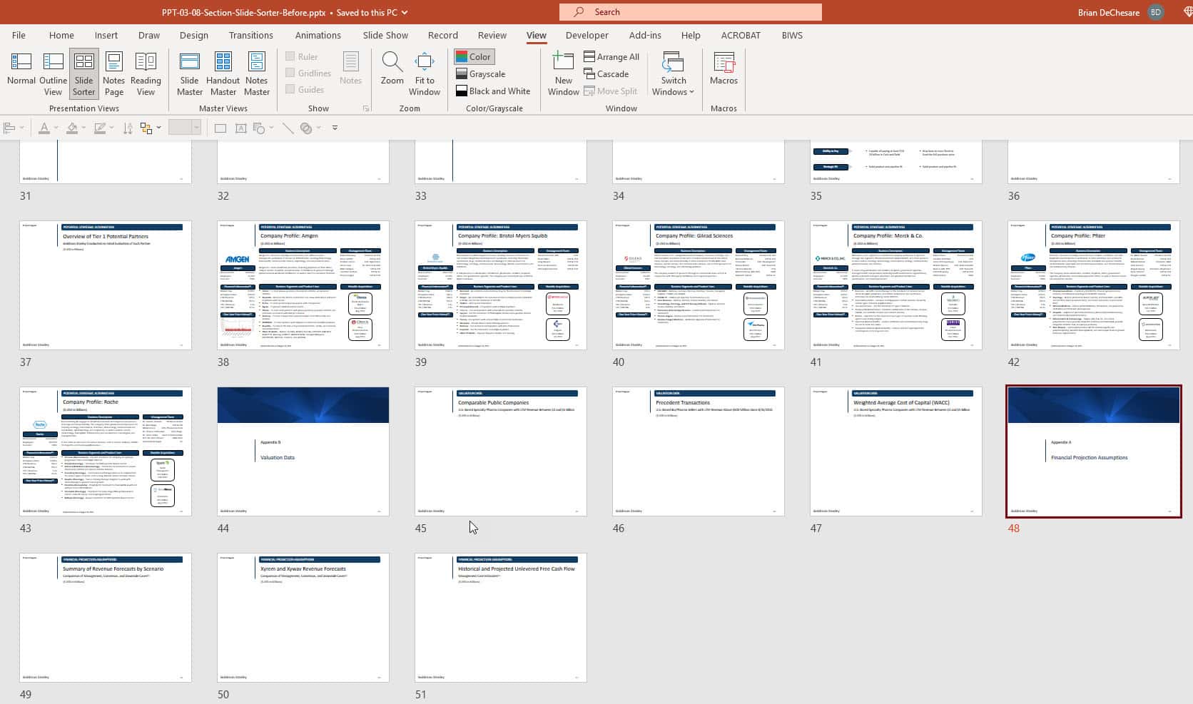 Entering the Slide Sorter View and Jumping to the End Entering the Slide Sorter View and Jumping to the End
