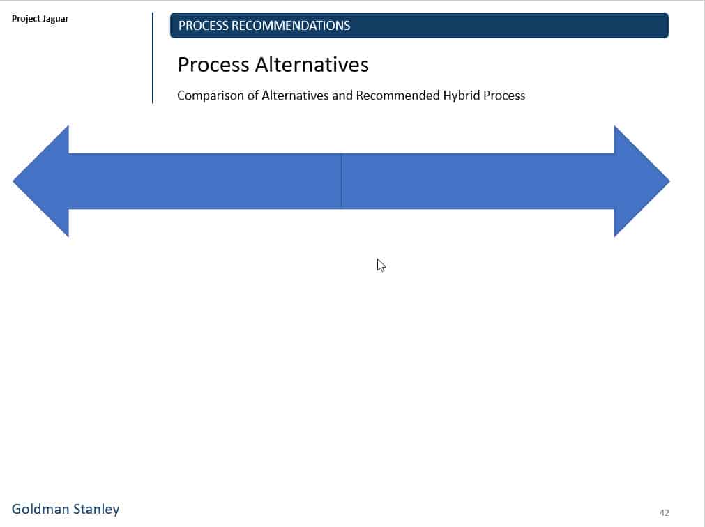 Opposing Arrows on Recommendations Slide Opposing Arrows on Recommendations Slide
